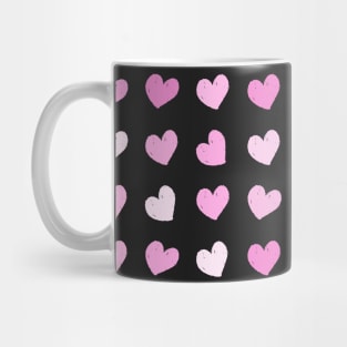 Pink Hearts Pattern Mug